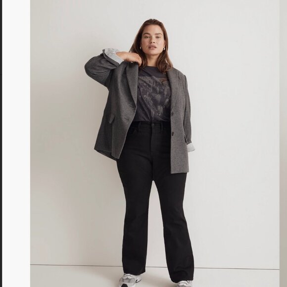Madewell Size 14W The Plus Marled Bedford Oversized Wool Blazer - Picture 1 of 10